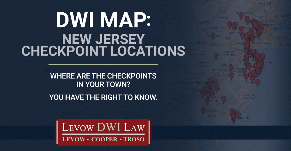 New Jersey Drunk Driving Checkpoint Locations Map