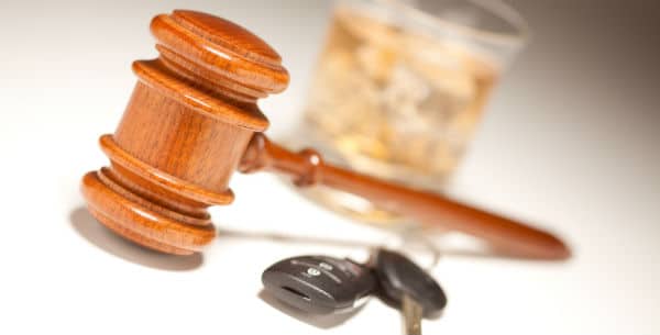 Car Keys, Legal Gavel & Alcohol