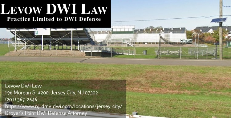DWI defense attorney in Droyer's Point, NJ near athletic field
