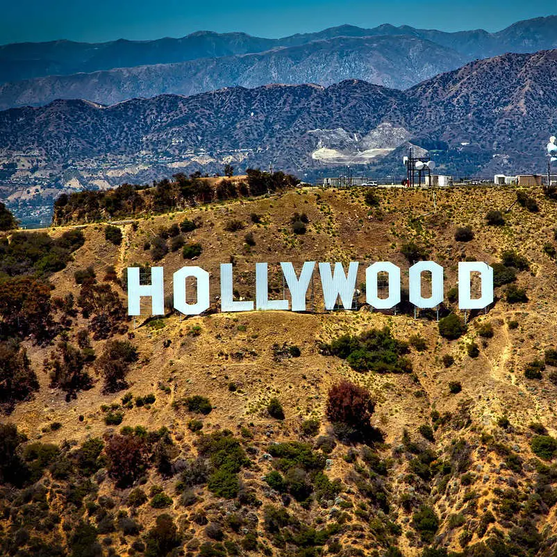 Hollywood Sign On Hill