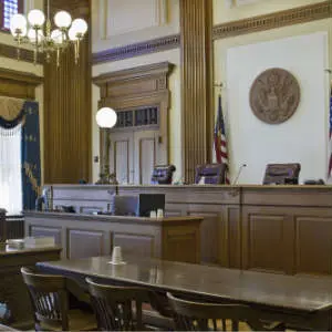 courtroom where DWI trials occur