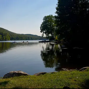 kayakers on lake