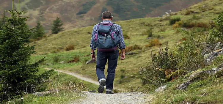 man hiking